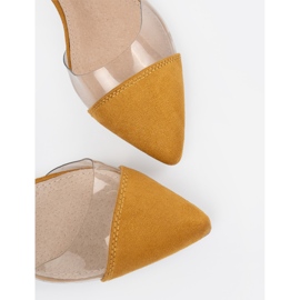 Goodin Sandali di senape con dita coperte giallo 1