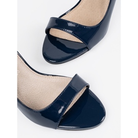 Goodin Pompe blu navy con dita nude 1