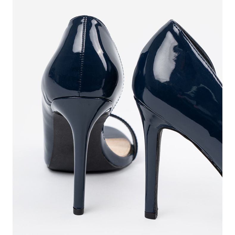 Goodin Pompe blu navy con dita nude 2