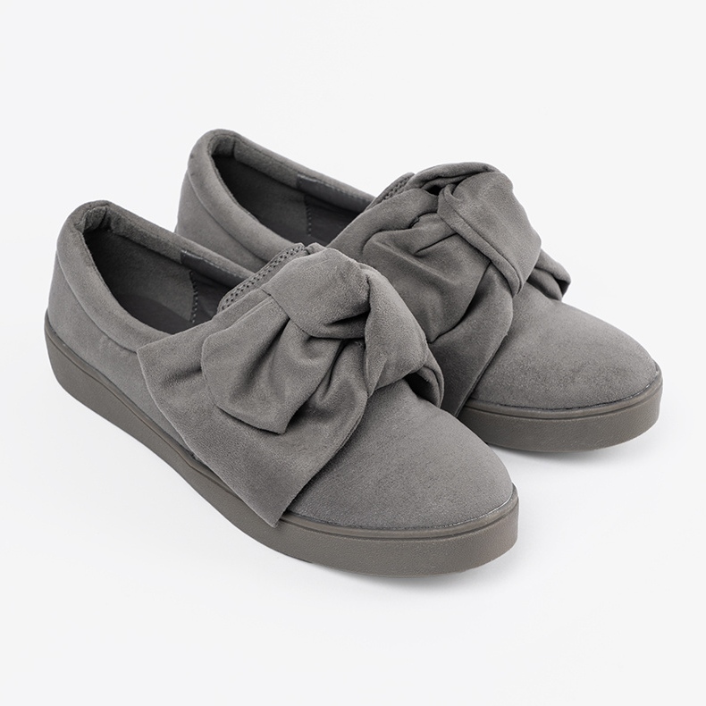 Seastar Slip grigio -in sneaker con un arco 1