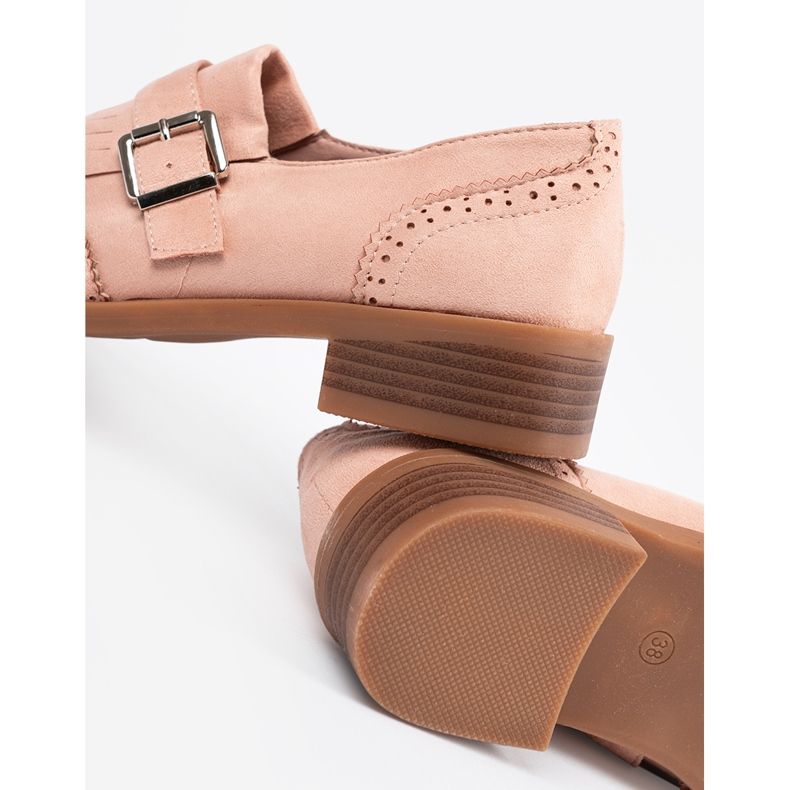 Seastar Picchieri piatti in pelle scamosciata rosa 1