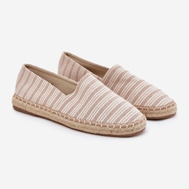 Espadrille maschili con treccia beige 1