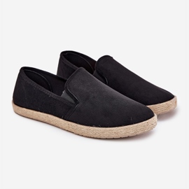 Sneaker maschili di espadrilles con eco scamosciata nera nero 2