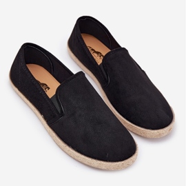 Sneaker maschili di espadrilles con eco scamosciata nera nero 1