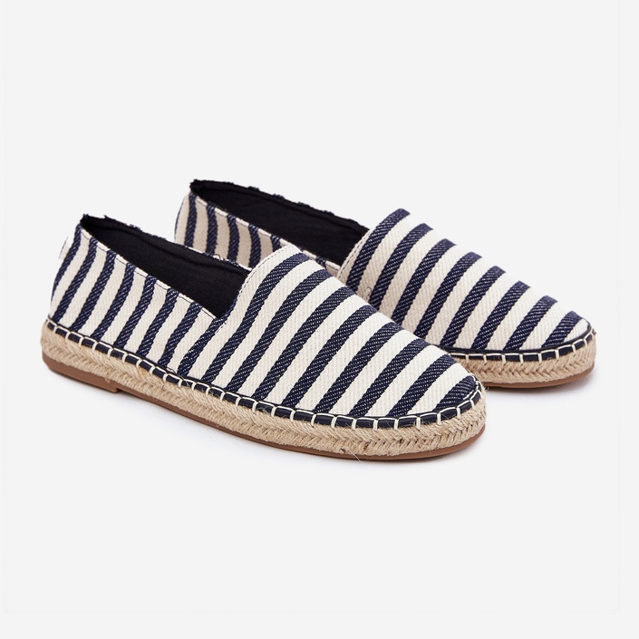 Espadrille da uomo con blu scuro a strisce 1