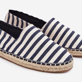 Espadrille da uomo con blu scuro a strisce 2