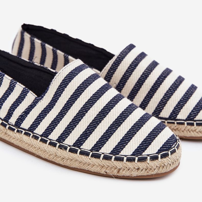 Espadrille da uomo con blu scuro a strisce 2