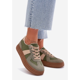 Sneakers Platform da Donna, Verde 1