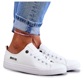 Sneakers Basse da Donna in Pelle Big Star KK274010 Bianche bianco 6