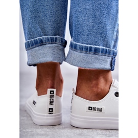Sneakers Basse da Donna in Pelle Big Star KK274010 Bianche bianco 3