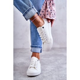 Sneakers Basse da Donna in Pelle Big Star KK274010 Bianche bianco 4