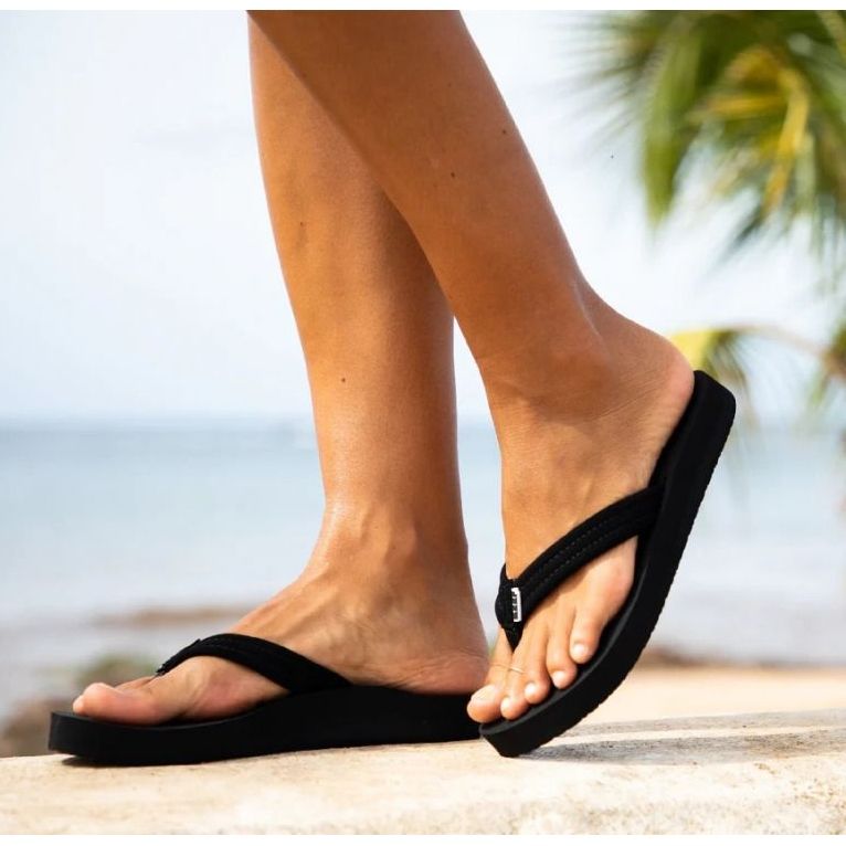 Reef Flip-flop in brezza cuscino di barriera in RF001454-BK2 nero 2