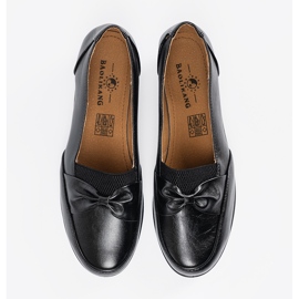Scarpe scorrevoli nere con un arco nero 2