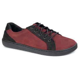 Olivier Scarpe in pelle da donna Joker 910J Borgogna rosso 1