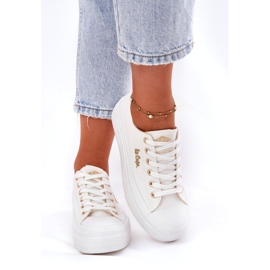 Sneaker femminili sulla piattaforma Lee Cooper LCW-25-02-3289 White bianca 1