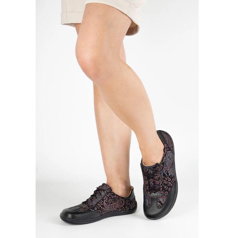 Olivier Scarpe in pelle a piedi nudi thalia scarpe minimaliste con stampa viola 2