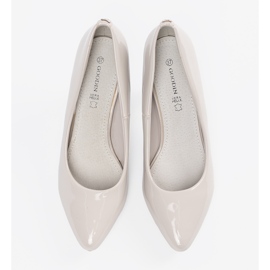 Goodin Tacchi alti delle donne verniciate grigio chiaro 2