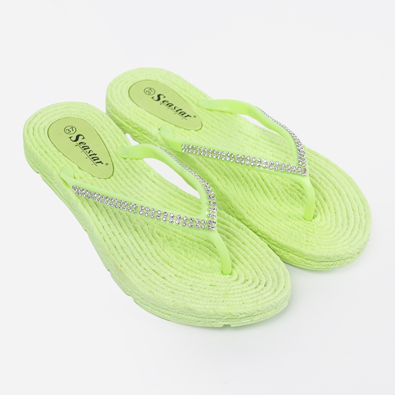 Seastar Flip -flip verdi con zirconi verde 1