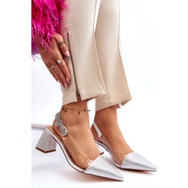 S. BARSKI Eleganti pompe per donne in argento MR91292-1 con zirconi d'argento 6