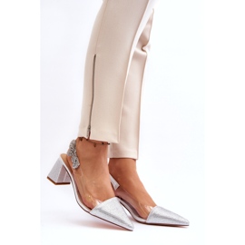 S. BARSKI Eleganti pompe per donne in argento MR91292-1 con zirconi d'argento 2