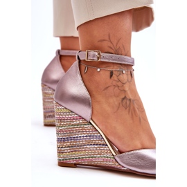 Sandali in pelle per Laura Messi 2603/783 Taupe beige 3