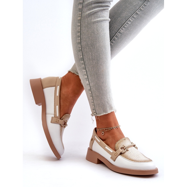 MOAFER MACIEJKA PELLE 06493-11 BIANCO E BEIGE bianca 6