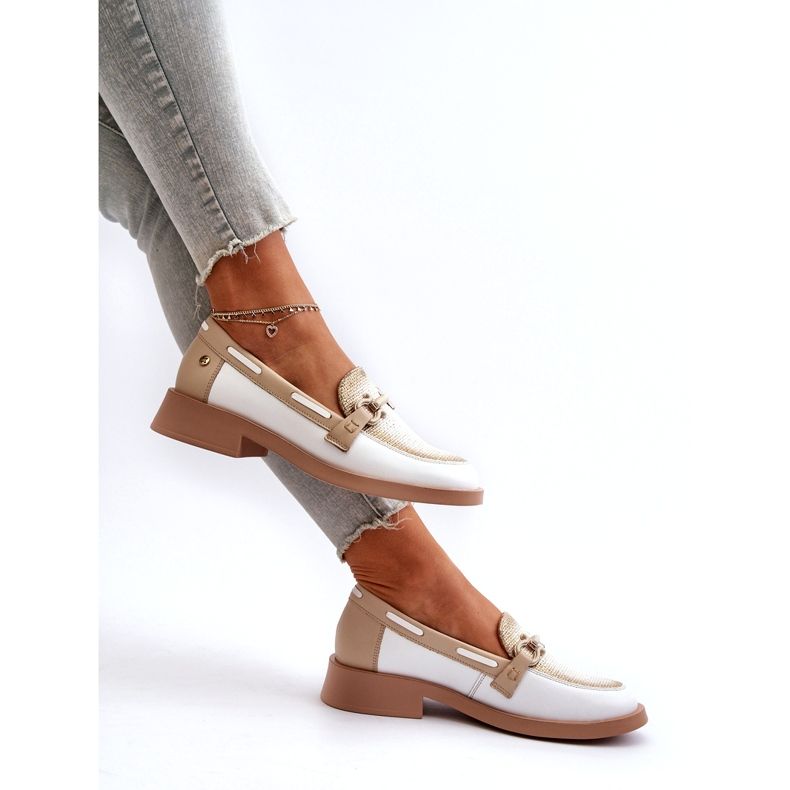 MOAFER MACIEJKA PELLE 06493-11 BIANCO E BEIGE bianca 1