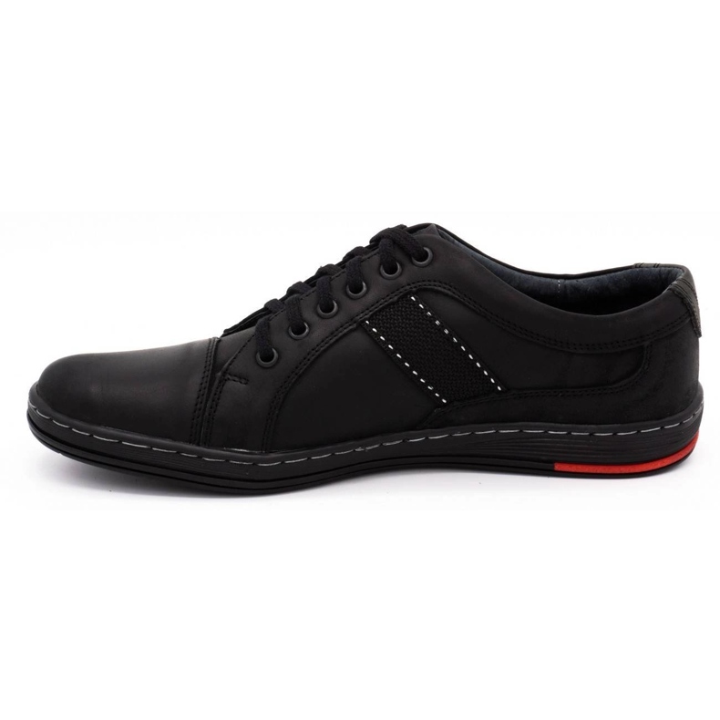 Olivier Scarpe da uomo in pelle casual 238gt nero 1