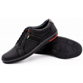 Olivier Scarpe da uomo in pelle casual 238gt nero 2