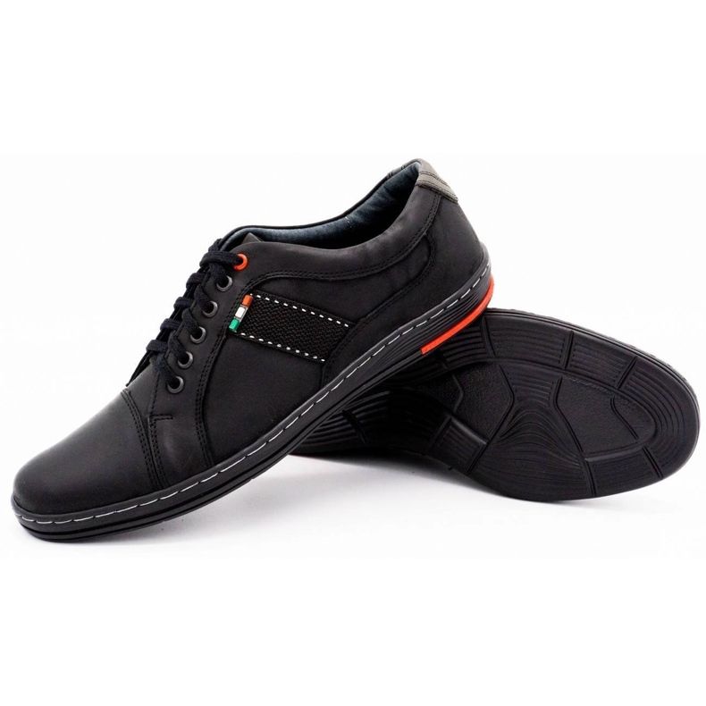 Olivier Scarpe da uomo in pelle casual 238gt nero 2