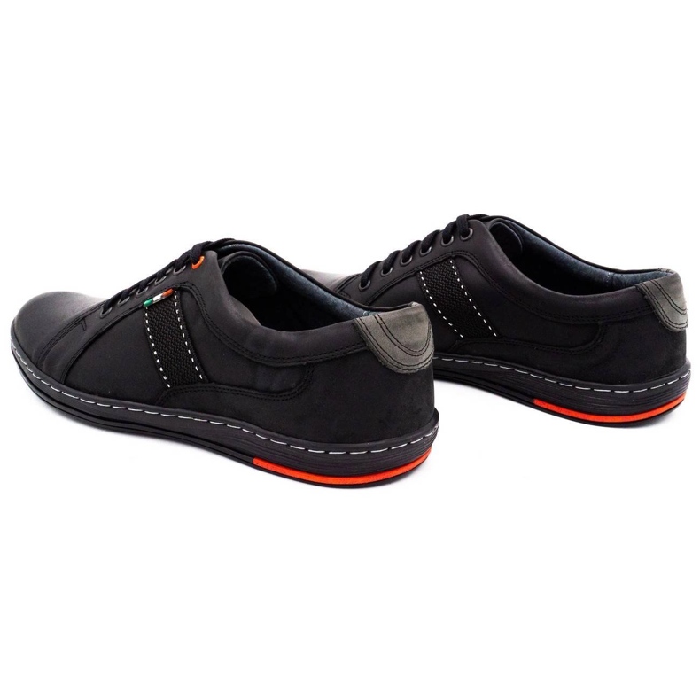 Olivier Scarpe da uomo in pelle casual 238gt nero 4