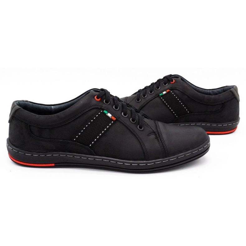 Olivier Scarpe da uomo in pelle casual 238gt nero 3