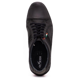 Olivier Scarpe da uomo in pelle casual 238gt nero 5