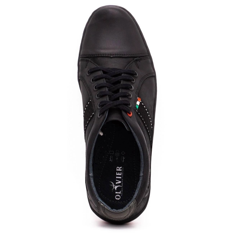 Olivier Scarpe da uomo in pelle casual 238gt nero 5