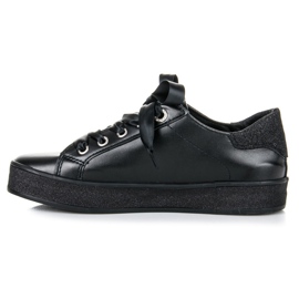 Sneakers Glitterate Con Un Nastro nero 1