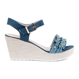 Shelvt Sandali in denim jotwarz blu 2