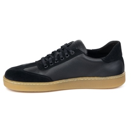 WASAK Scarpe in pelle minimalista maschile a piedi nudi 0248w nero 1