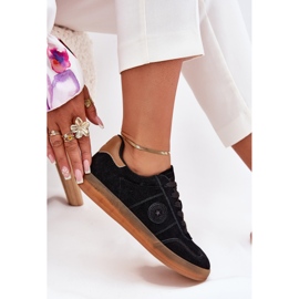 Sneakers in pelle scamosciata femminile Big Star RR274851 Sistema hi-polestro nero 2
