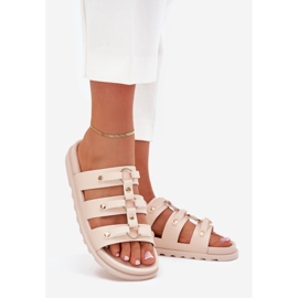 Boto Infradito da donna con strisce leggere beige pasiiela 1