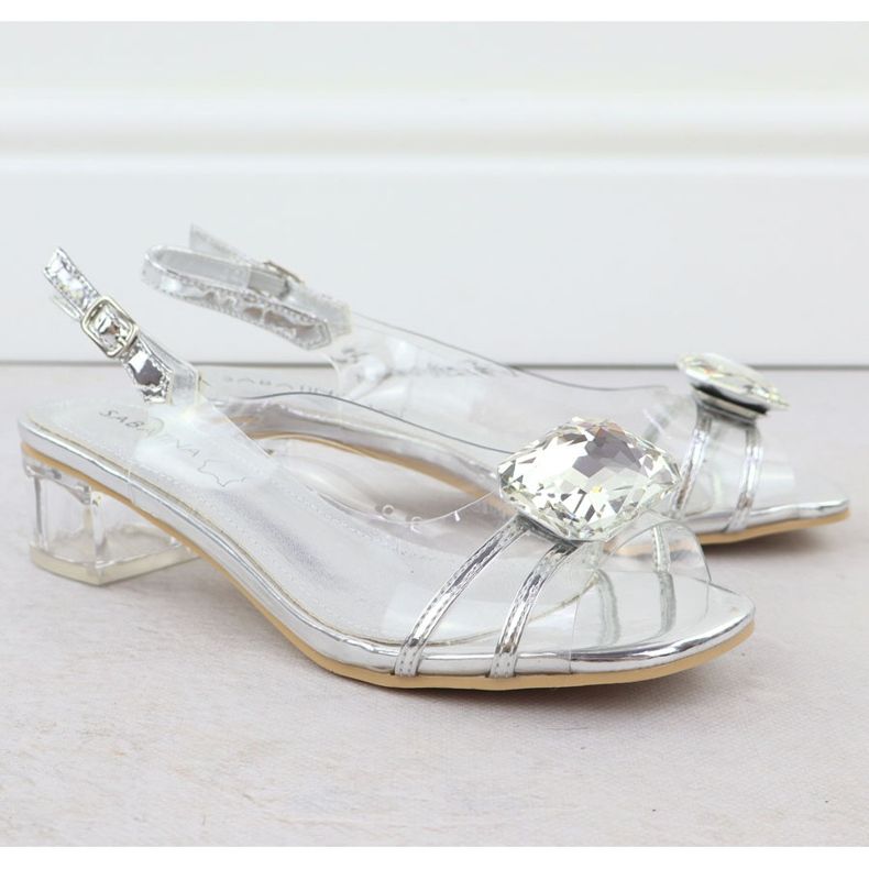 Teli femminili trasparenti Silver Sabatina 33506-7 d'argento 2