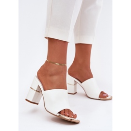 Boto Eleganti pantofole da donna sul White Raiza Post bianca 2