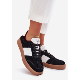 Sneakers in pelle scamosciata femminile Big Star di Daniel Lopez SS2D4021 Black nero 1