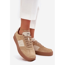 Sneakers in pelle scamosciata femminile Big Star di Daniel Lopez SS2D4022 Beige 1