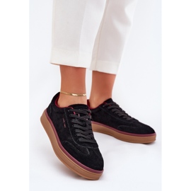 Sneakers in pelle scamosciata femminile Big Star di Daniel Lopez SS2D4006 Black nero 2