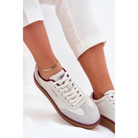 Sneakers in pelle femminile Big Star di Daniel Lopez SS2D4008 White and Grey bianco 2