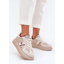Sneaker in pelle femminile sulla piattaforma Big Star di Daniel Lopez SS2D4003 Beige 2