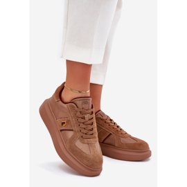Sneaker in pelle femminile sulla piattaforma Big Star di Daniel Lopez SS2D4005 Brown marrone 1