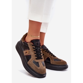 Sneaker in pelle da donna sulla piattaforma Big Star di Daniel Lopez SS2D4001 Black nero 1
