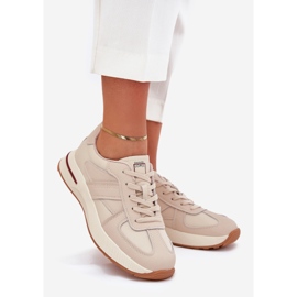 Scarpe sportive in pelle femminile sneaker Big Star di Daniel Lopez SS2D4043 Beige 1