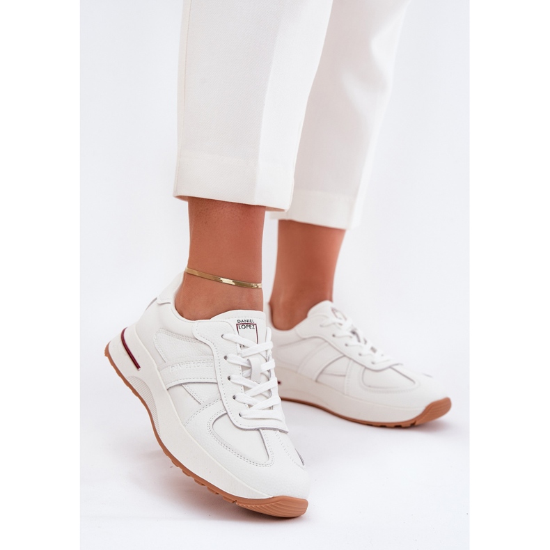 Scarpe sportive in pelle femminile sneaker Big Star di Daniel Lopez SS2D4042 White bianco 2